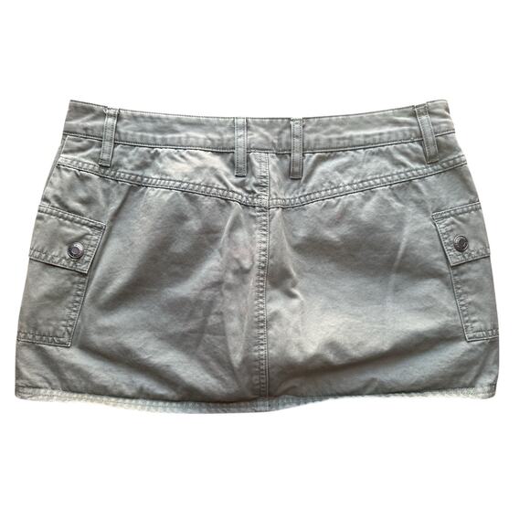 VTG Old Navy Green Cargo Mini Skirt w/ Shorts Women's Size 8 Cotton Y2K - Picture 2 of 7